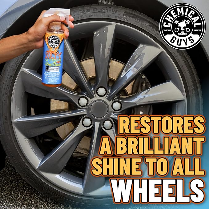 Chemical Guys CLD105 Sticky Citrus Wheel Cleaner Gel, (Safe For All Wheel Types) Works on Cars, Trucks, SUVs, Motorcycles, RVs & More, 128 fl oz, (1 Gallon)