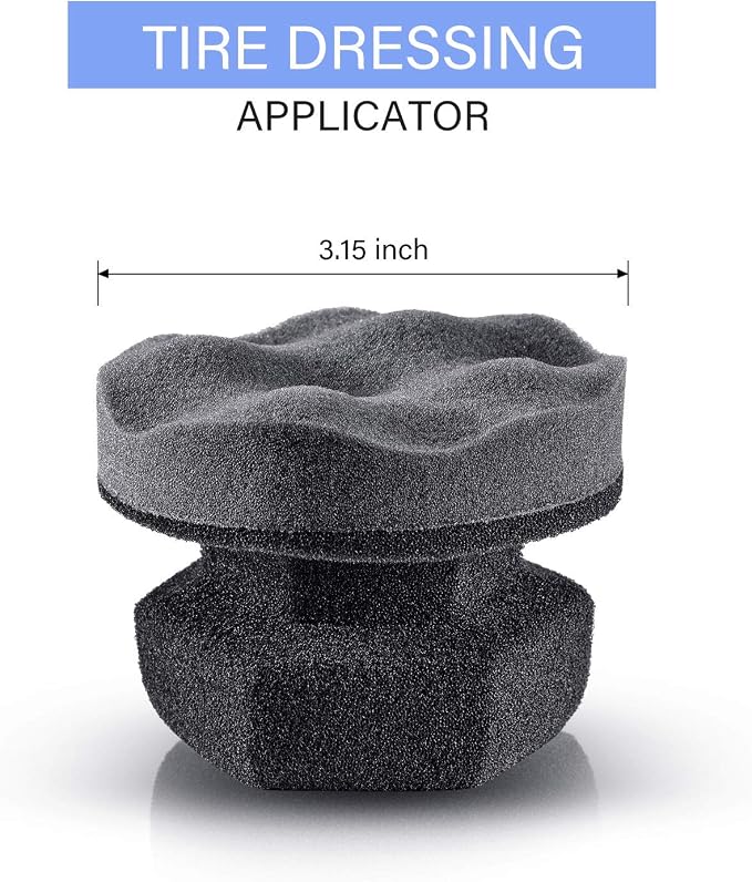 BBTO 10 Pack Tire Dressing Applicator Washable Tire Shine Applicator Dressing Pad Car Detailing Foam Sponge Reusable Tires Cleaner Sponge for No Mess Tires Detailing Supplies