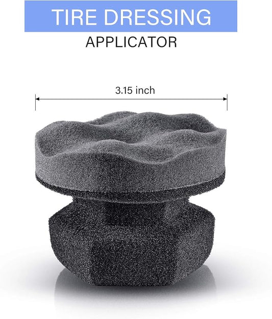 BBTO 10 Pack Tire Dressing Applicator Washable Tire Shine Applicator Dressing Pad Car Detailing Foam Sponge Reusable Tires Cleaner Sponge for No Mess Tires Detailing Supplies