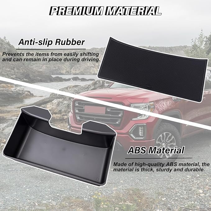 JKCOVER Center Console Hanging Organizer Box Compatible with 2019-2026 Chevy Silverado/GMC Sierra 1500 and 2020-2026 Chevrolet Silverado/Sierra 2500HD 3500HD Accessories(Split-Bench Folding Seat Only)