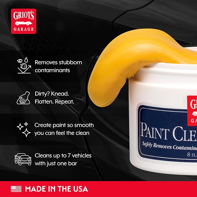 Griot's Garage Paint Cleaning Clay for Car Detailing, Removes Dirt and Grime to Prep Paint for Polishing and Waxing, 11153, 8oz
