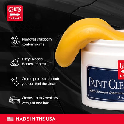 Griot's Garage Paint Cleaning Clay for Car Detailing, Removes Dirt and Grime to Prep Paint for Polishing and Waxing, 11153, 8oz