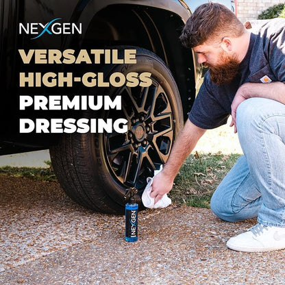 Nexgen Wet Look Tire Shine (Gallon) - High-Gloss Finish & UV Protection - Keeps Tires & Trim Fresh - On-the-Go Car Detailing - Car Cleaning Supplies - for Tires, Plastic, Rubber, & Vinyl