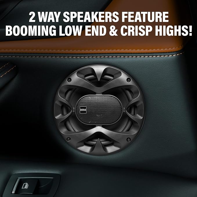 BOSS Audio Systems CH6520B 6.5 Inch Car Door Speakers - 250 Watts Max (Pair), Coaxial, 2 Way, Full Range, 4 Ohms, Sold in Pairs, Bocinas para Carro (Pack of 2)