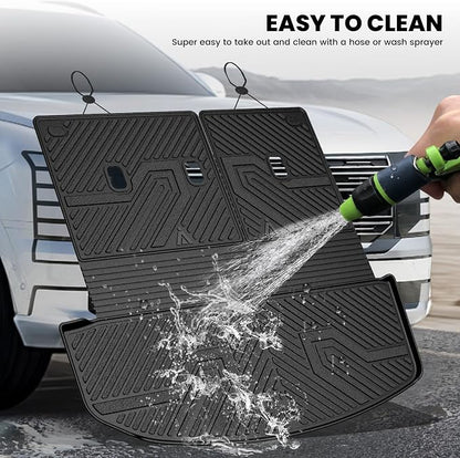 LASFIT Cargo Trunk Mat & Backrest Mats for Hyundai Palisade 2026 All Weather TPE Custom Fit Car Trunk Mats Cargo Liner & Seatback Mats Accessories, Black