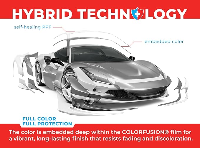 ColorFusion PPF by VViViD, Gloss GT Silver Dry Apply PPF Vinyl Car Wrap Roll 1.3ft x 5ft