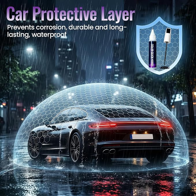 Black Touch Up Paint for Cars, Color Match Car Touch Up Paint, 2-in-1 Universal Car Scratch Repair Pen, Fast-Drying, Easy to Use, Safe & Versatile Use