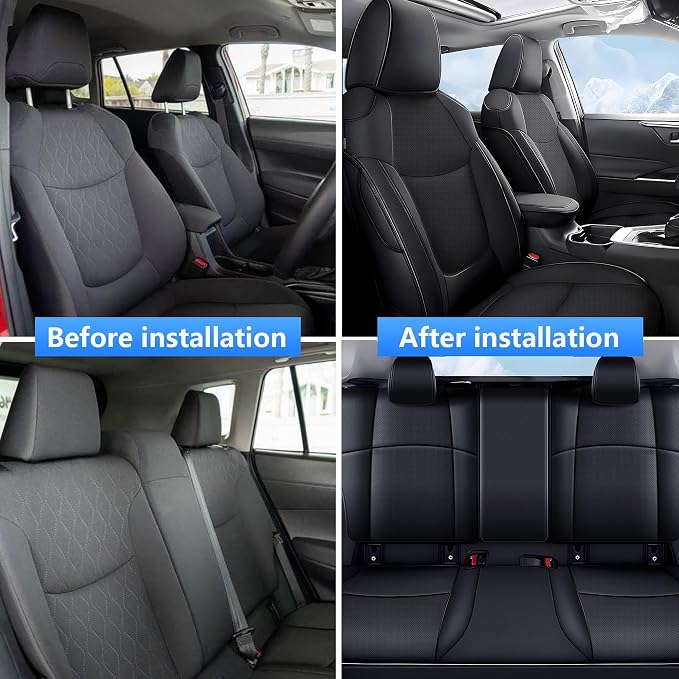 TTX LIGHTING Custom Fit Seat Covers for Toyota Corolla Cross Hybrid 2023 2024 2025 2026 SE,XES,Full Set Faux Leather Cross Hybrid Seat Covers Black