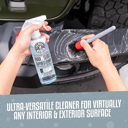 Chemical Guys All Surface Clean and Shine Kit with Storage Bag Interior Cleaner Glass Cleaner Dressing Microfiber Towels and Brushes Giftable Car Care Set