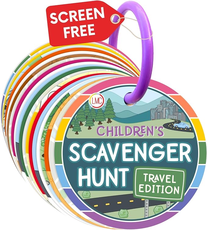 Blu Jay Children's Scavenger Hunt | Toddler Activities | Games for 2, 3 Year Old's & Up | Kids Educational Scavenger Hunt Cards (Travel Edition)