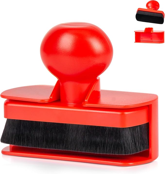 BABYSHEEP Tire Shine Applicator Brush - Extra Large Automotive Tire Dressing Applicator Brush with Storage Stand for Tire Detailing & Car Wash Kit, Black, 3.6 Inch Length (1,Red)
