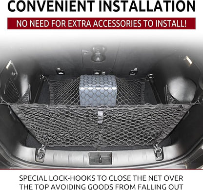 Envelope Style Trunk Mesh Cargo Net for Jeep Compass, Patriot, Renegade 2007-2026 Automotive Exterior Accessories - Premium Car Storage Organizers, Cargo Bed Net For Pickup Truck Smart Vehicle Storage