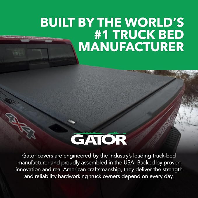 Gator ETX Soft Roll Up Truck Bed Tonneau Cover | 53108 | Fits 2007 - 2013 Chevy/GMC Silverado/Sierra 8' 2" Bed (97.6")