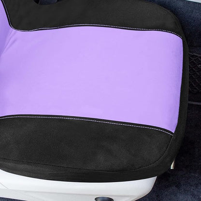 Universal Fit Chevron Flat Cloth Car Seat Covers Full Set - Purple