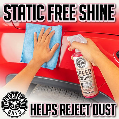 Chemical Guys Speed Wipe Quick Detailer - High Gloss, Streak-Free Shine, Detail Spray for Cars, Trucks, Motorcycles, RVs, and More, Safe on Paint, Glass, Wheels, and Trim, Cherry Scent, 16 fl oz