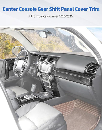 for 4Runner 2010-2019 Carbon Fiber Black Whole Set Interior Panel Cover Trim Kit, Center Console Gear Shift Dashboard Panel Cover Trim for Toyota 4runner Interior Accessories