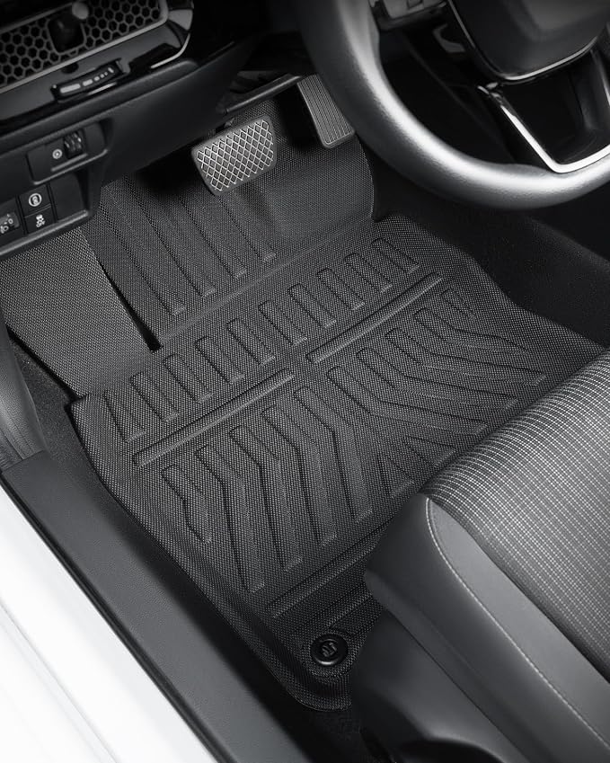 Custom Fit 3 Pcs Floor Mats for Honda Civic 2022-2025 - All-Weather Rubber Mats & Liners, Heavy Duty Car Interior Protection for Civic, Weather-Resistant & Easy to Clean