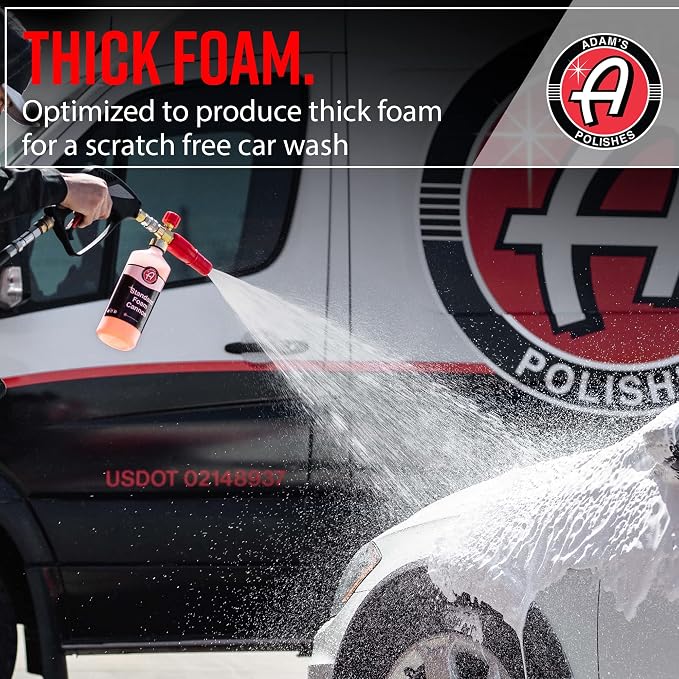 Adam's Polishes Standard Foam Cannon & Snub Nose Combo - Foam Cannon Soap Sprayer for Car Wash, Patio & House Cleaning | Sprayer Cleaner Cannister for Pressure Washer