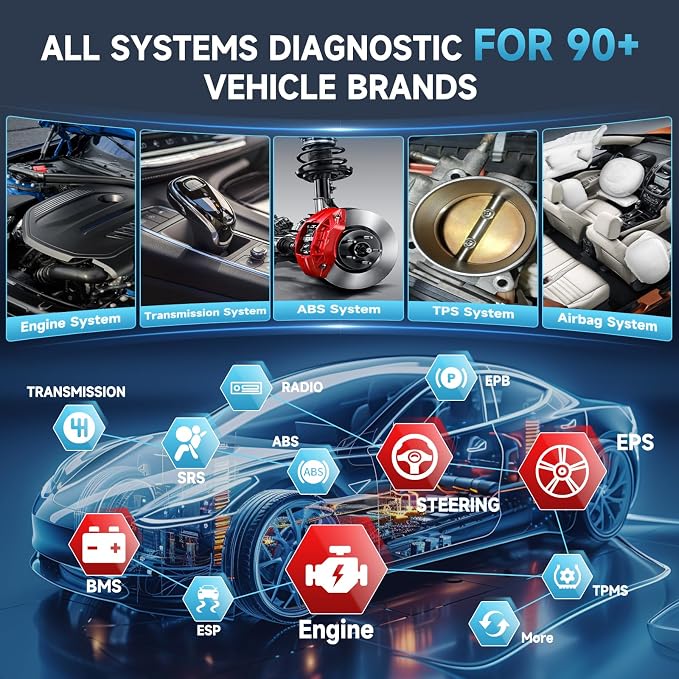 2026 BOSSCOMM eTouch770 Diagnostic Scanner Upgraded from IF745 Code Scanner, All-System OBD2 Scan Tool with 6 Resets, ABS, SAS Calibration,Oil,Throttle, EPB, BMS, Lifetime WiFi Free Update,Auto Vin.