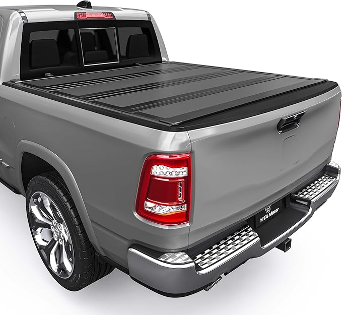 YITAMOTOR Low-Profile Hard Quad-Fold Truck Bed Tonneau Cover Compatible with Dodge Ram 1500 2009-2024 (19-24 Classic) with 6.4 ft Bed Without Rambox