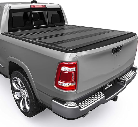 YITAMOTOR Low-Profile Hard Quad-Fold Truck Bed Tonneau Cover Compatible with Dodge Ram 1500 2009-2024 (19-24 Classic) with 6.4 ft Bed Without Rambox