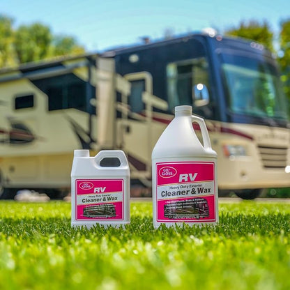 Gel Gloss RV Professional Grade One-Step Carnauba Cleaner Wax - Cleans, Protects & Enhances Finish - Restores Color & Shine - UV Inhibitors - Ideal for Scuff Marks - Use by Hand or Buffer - 1 Gallon