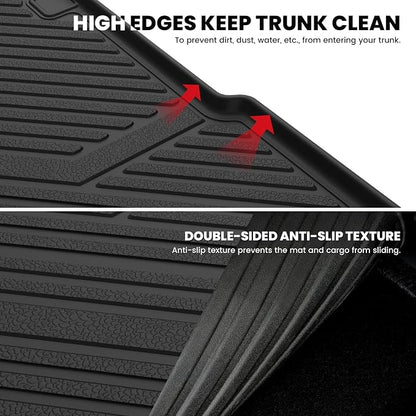 LASFIT Cargo Mat for Audi Q5/SQ5 2018-2025(Include Q5/SQ5 Sportback), Custom Fit All-Weather TPE Trunk Mat for Audi Accessories, Waterproof, Easy to Clean, Black