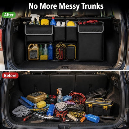 Car Trunk Organizer Storage Backseat Hanging Organizer Bag for Toyota RAV4 / RAV4 LE XLE XLE Premium Limited Adventure TRD Off-Road Prime Hybrid SUV Accessories 2019-2026