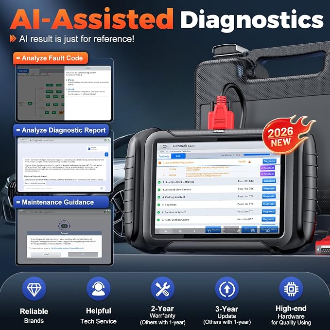 XTOOL D8S AI-Assisted Bidirectional OBD2 Scanner with Topology Mapping: 2026 Upgrade of XTOOL D8, Scan Tool with 42+ Reset, Full System Automotive Scanner Diagnostic Tool, PMI for Ford, FCA/CANFD/DoIP