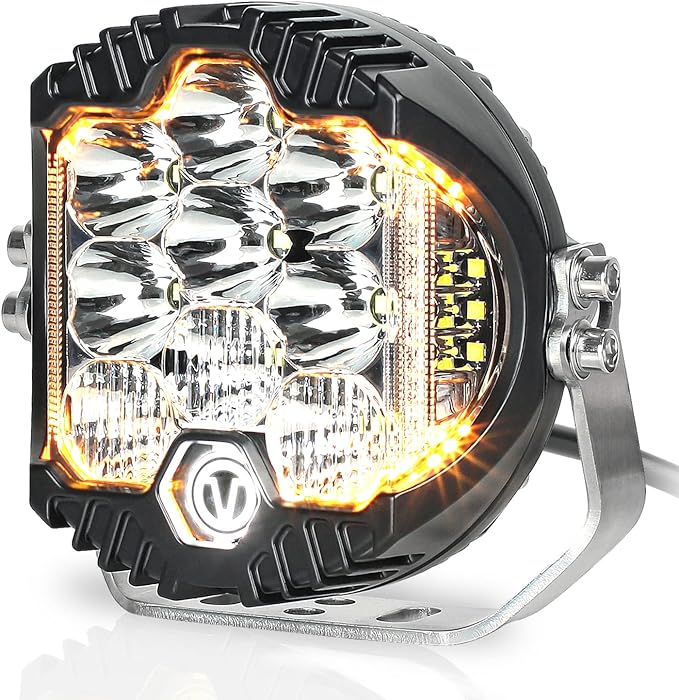 5 Inch 50W LED Driving Light, 5000LM Offroad Light IP67 Waterproof Round Work Light Spot Flood Combo for Wrangler, ATV, SUV, UTV, Trucks, Pickup, 4x4, F150 - Pack of 1