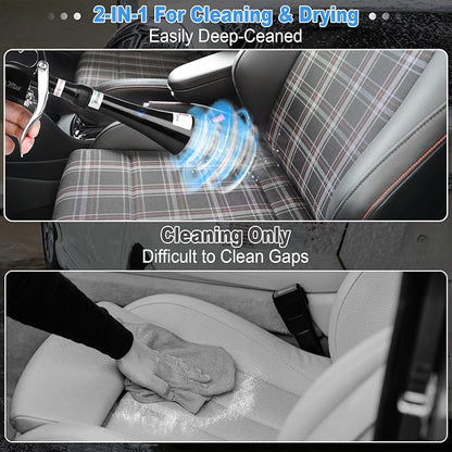 Air Blow Gun Car Detailing Dry Cleaning Gun with Tapered Nozzle High Pressure Cleaning Tool, Dryer Blower for Car Surfaces Quickly Blasts Dust, Works with Air Compressor, Black