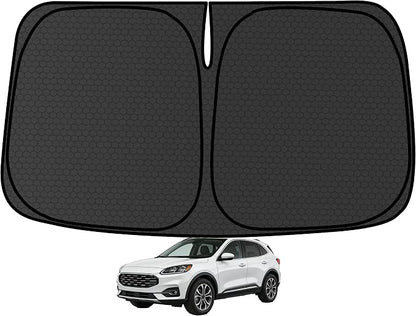 Escape Customized Windshield Sun Shade for 2020-2025 2026 Escape S/SE/SEL/SE Sport Hybrid/Titanium Front Window Sunshade Visor Protector Foldable Blocks UV Rays Keep Car Cooler Accessories