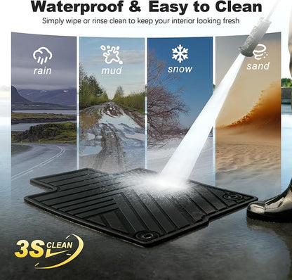 Floor Mats Fit for Honda Civic 2022-2025 2026 Sedan Hatchback Si (Include Sport), with&w/o USB Port | for Acura Integra 2023-2026, All Weather Car Floor Liners, Black (Not for Hybrid)