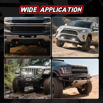 SAE LED Fog Light DOT Approved Driving Light Pods 3 Inch LED Pods Off Road Cube Lights 2PCS Street Legal Bumper Backup Fog Lights For Truck Pickup Motorcycle ATV UTV Boat