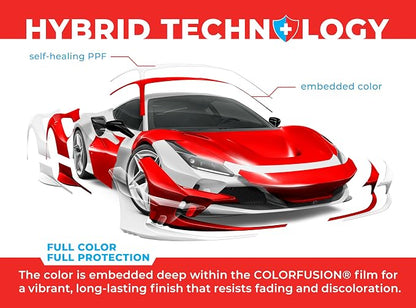 ColorFusion PPF by VViViD, Gloss Ultra Red Dry Apply PPF Vinyl Car Wrap Roll 6ft x 5ft
