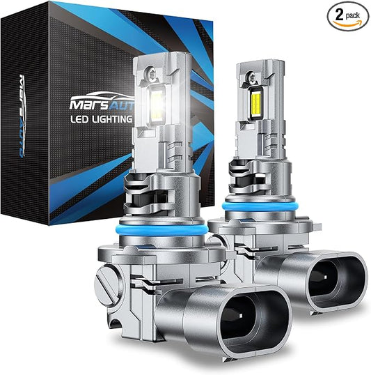 Marsauto 9006 HB4 Light Bulbs, 36000LM 800% Super Brighter, 1:1 Halogen Size, 60000Hrs Lifespan, 6500K White, Plug and Play Fog Light Bulbs, Canbus Ready, Pack of 2