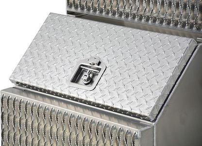 TBOZZ Heavy Duty Aluminum 24inch Semi Truck Side Storage Saddle Step Box / 24" L x 25" W x 28" H