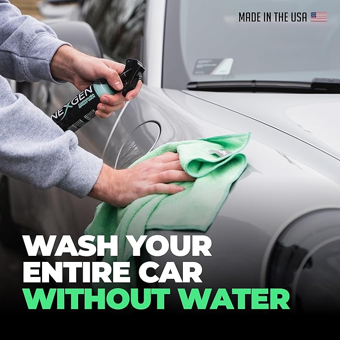 Nexgen Waterless Car Wash (16oz) - Ultimate Waterless Car Cleaner - Scratch-Free and High-Gloss Shine - On-the-Go Car Detailing - Car Cleaning Supplies - Ideal for Cars, Trucks, Boats & More!