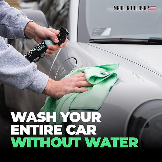Nexgen Waterless Car Wash (16oz) - Ultimate Waterless Car Cleaner - Scratch-Free and High-Gloss Shine - On-the-Go Car Detailing - Car Cleaning Supplies - Ideal for Cars, Trucks, Boats & More!