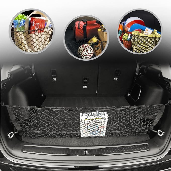 Envelope Style Elastic Trunk Mesh Cargo Net for Jeep Grand Cherokee 5 Seats 2022-2026 - Premium Trunk Organizer and Storage - Luggage Net for SUV - Best Car Organizer for Jeep Grand Cherokee