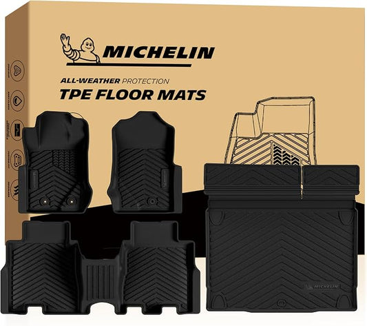 Michelin Vehicle Mats, All-Weather TPE Custom Fit Liner for 2021-2026 Ford Bronco 4-Door (4 Piece), Premier