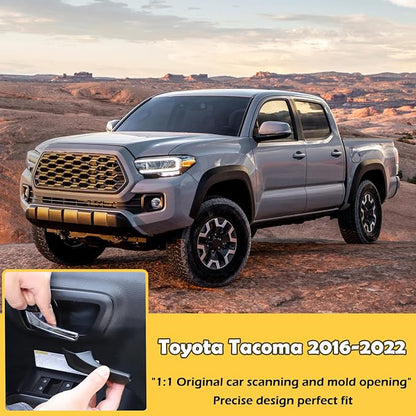CHEAYAR Car Inner Door Handles Cover Trim Compatible with Toyota Tacoma 2016-2022, Auto Inner Door Handles Cover Interior Door Handles Protector Trim Decorate Covers Accessories (Matte Black)