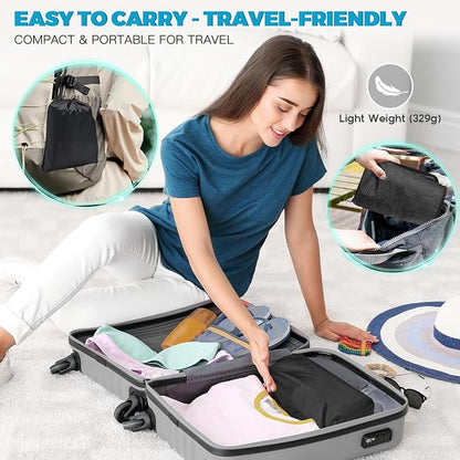 Inflatable Travel Seat Cushion, Airplane Seat Cushion for Long Flights & Car Rides, Portable Air Pad with Built-in Pump, Ergonomic Tailbone Buttocks Pain Relief for Office Chair, Wheelchair, Stadium