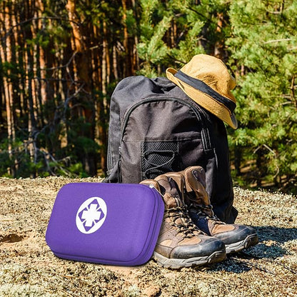 Small-Waterproof Car First-Aid Kit Emergency-Kit - Purple 273Piece Camping Equipment for Camping Hiking Home Travel YIDERBO | Camping Equipment for Camping Hiking Home Travel