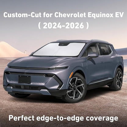 EcoNour Windshield Sunshade Compatible for Chevrolet Equinox EV 2024 2025 2026, Sun Visor for Front Windshield & Window Sun Shade Cover, UV Heat Blocker & Protector, Car Accessories