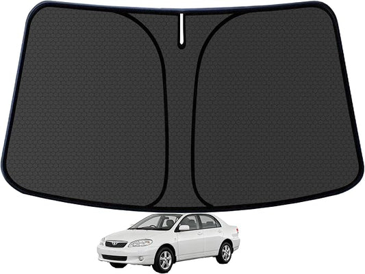 Corolla Customized Windshield Sun Shade for 2009 2010 2011 2012 2013 Corolla L/LE/SE/XLE/Hybrid Front Window Sunshade Visor Protector Foldable Blocks UV Rays Keep Car Cooler Accessories
