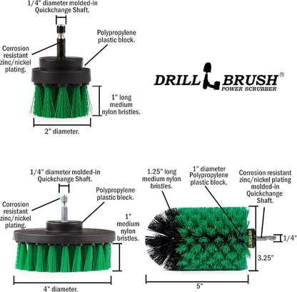 Drill Brush Power Scrubber by Useful Products - Drillbrush Oven Cleaner Brush Set - Kitchen Cleaning Brush Drill Brush Set - Kitchen Accessories - Drill Brush Attachment Countertop Scrubber Brush Set