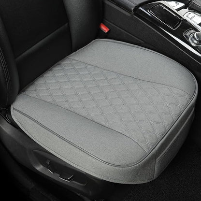 West Llama Linen Front Car Seat Cover Protector Anti-Slip Bottom Seat Cover Fits 95% of Vehicles,Wrapping Around The Bottom,Diamond Pattern(Gray-1Pcs)