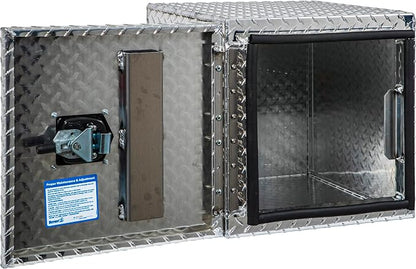 Buyers Products 1702225 Underbody Truck Tool Box with Barn Doors, 24x24x24 Inch, Diamond Tread Aluminum, Made in USA, Compression Latch, Weather Resistant, Toolbox for Flatbeds, Trailers & Work Trucks