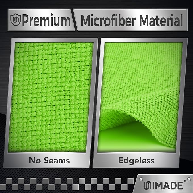 UNIMADE Microfiber Cleaning Cloth, 200PK Reusable Shop Rags Bulk Microfiber Cleansing Cloth Lint Free Cleaning-Towel for Car Kitchen Automotive Bar Mechanic Restaurant Garage,11.5"x11.5",Multicolor